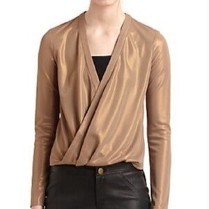 Derek Lam 10 Crosby Metallic Gold High Low Top